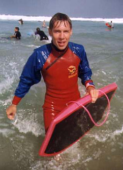 surfer in wetsuit